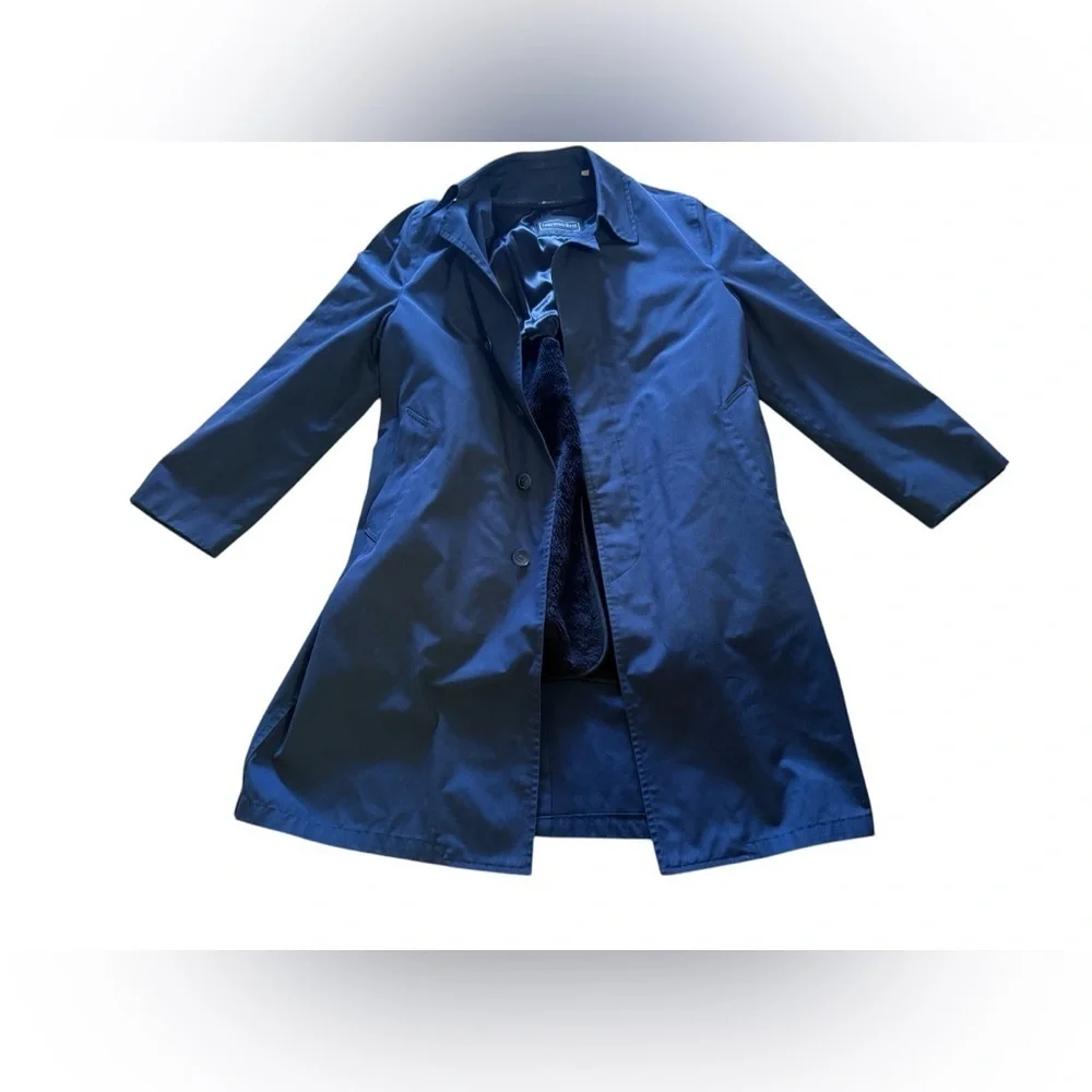 Christopher Hayes Mens Thin sulfate black Lining nylon polyester Trench Coat 42